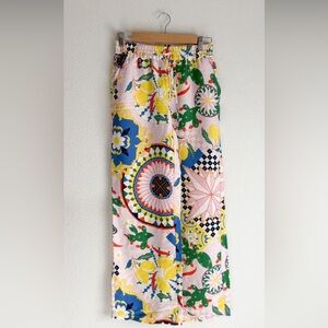 Anthropologie Maeve Patterned Wide-Leg Pants